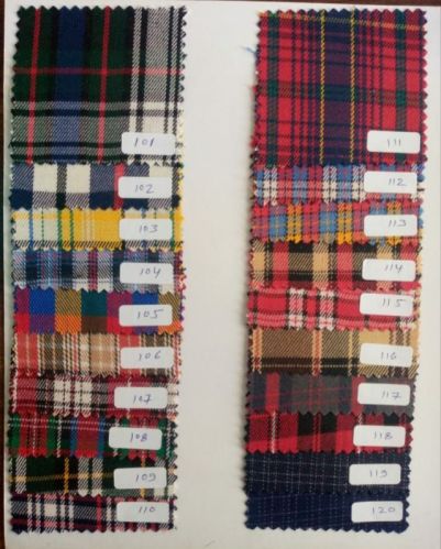 Checked Polyester School Uniform Fabric, For Garments, Blazer, Jacket Coat Making