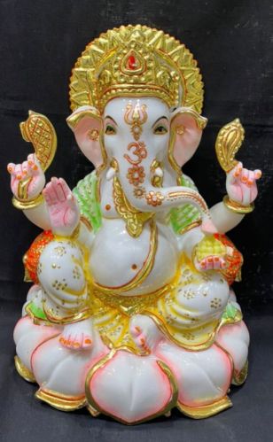 Polished Marble Ganesh Statute, Feature : Fine Finished