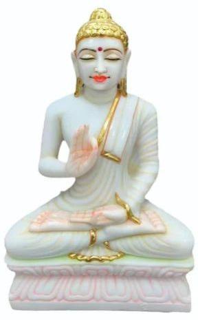 White Marble Gautam Buddha Statue