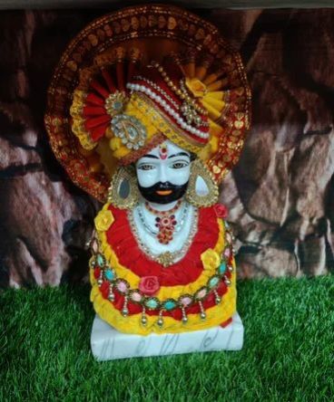 White Polyresin Shyam Baba Statue, For Rust Proof, Shiny