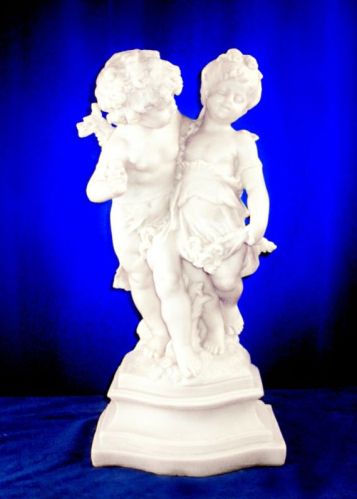 Polished White Marble Couple Sculpture, For Interior Decor, Office, Home, Gifting, Garden, Gifting, Interior Decor