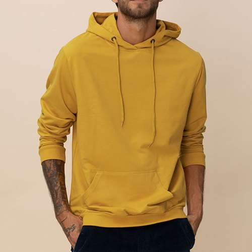 Plain Cotton Full Sleeves Mens Hoodie, Size : XXL, XL