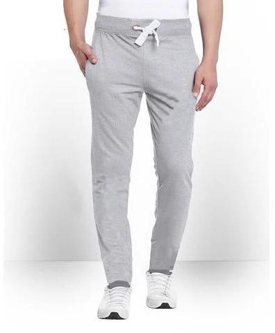 Grey Cotton Mens Plain Track Pant, Size : XL, XXL