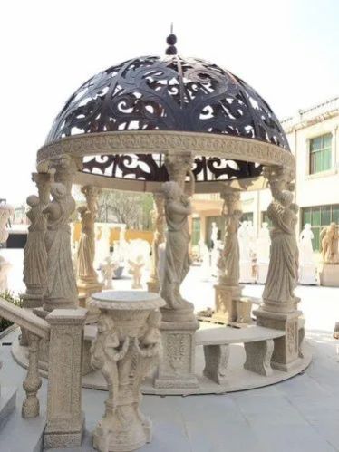 Polished Sandstone Gazebo, For Garden, Feature : Fine Finishing, High Strength