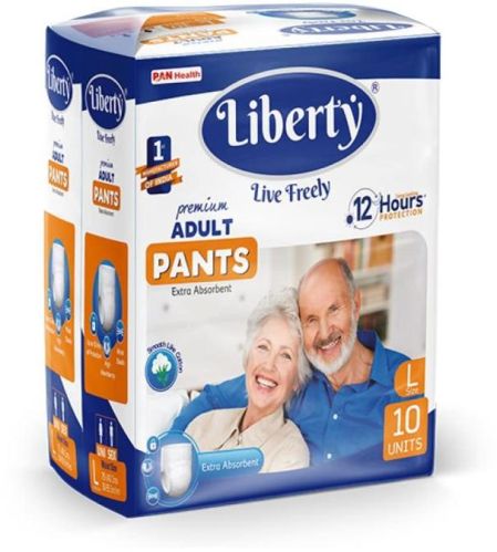 White Cotton Liberty Adult Diaper Pants