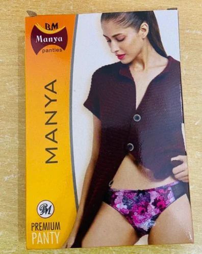 Plain Cotton Bm Manya Printed Panty, Size : Large