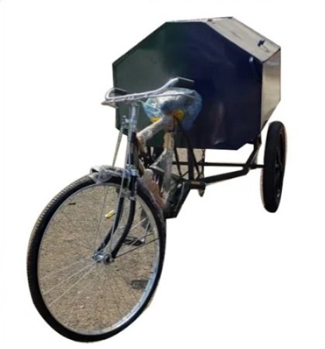 Black Garbage Cycle Rickshaw