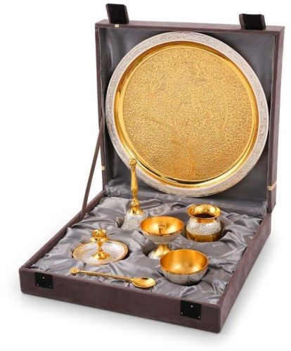 Brass Pooja Thalis, Feature : Attractive Pattern, Durable, Fine Finished, Hard Structure