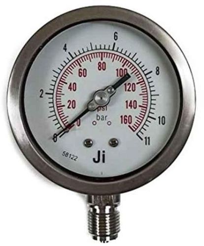 Grey Electric Round Stainless Steel Instrumentation Gauge, For Industrial Use, Display Type : Analog