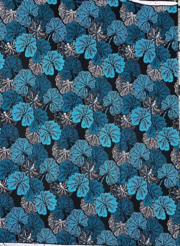 Black 20*20 60*56 African Wax Printed Fabric, For Boutique, Garments, Feature : Easily Washable