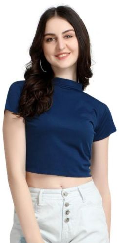 Plain Cotton Ladies Crop Top, Size : M, XL