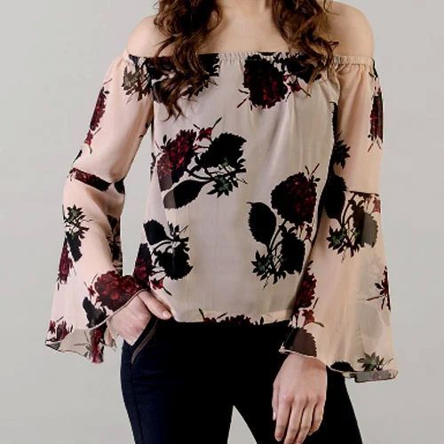 Printed Cotton Ladies Designer Top, Size : M, XL