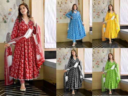 Aleexa Outlet Cotton Blend Designer Kurta Pyjama, Model Number : 102