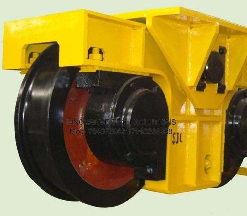 Yellow Hydraulic EOT Crane Wheel Block, For Construction, Industrial, Feature : Heavy Weight Lifting