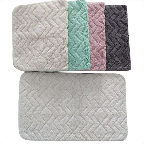 Rectangular Soft Cotton Tufted Bath Rugs, For Hotel, Home, Size : Standard