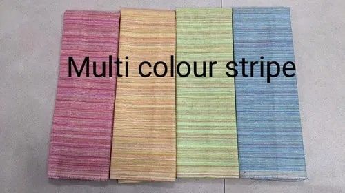 Multi Stripe Cotton Fabric, Technics : Machine Made