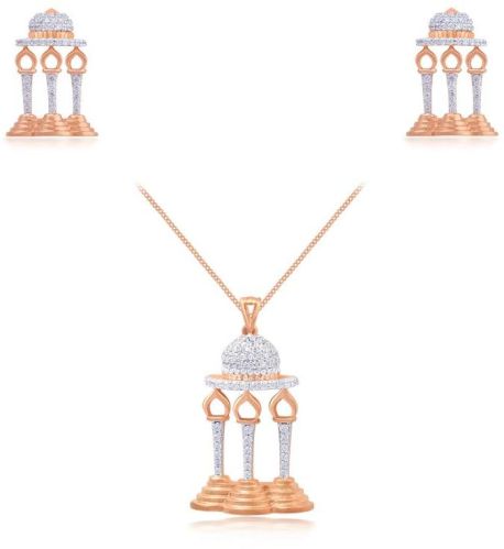 Sovereign Rod Diamond Pendant Set