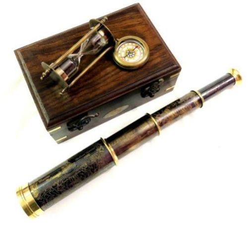 Polished Brass Coated Nautical Gift Set, For Home Decor, Feature : Colorful Printed, Dust Proof, Shiny Look