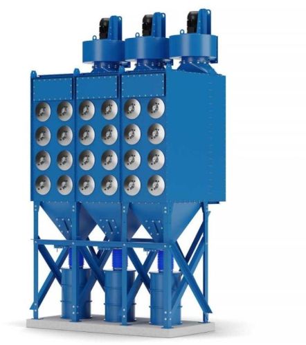 Blue Fully Automatic Cartridge Dust Collector, Voltage : 110-440v