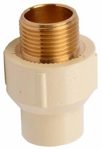 Round CPVC Male Reducer Threaded Brass Adapter, For Pipe Feetings