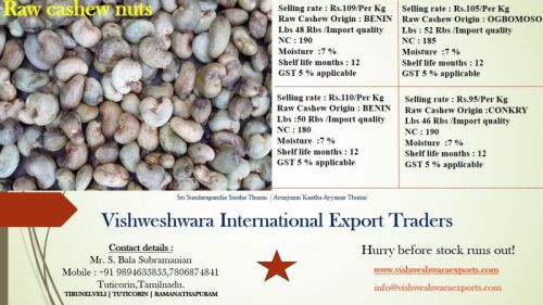 Raw Cashew Nuts, For Food, Snacks, Sweets, Packaging Type : PP Bag