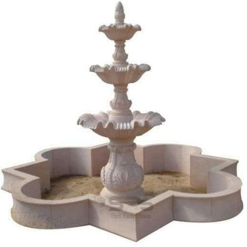 Pink Sandstone Fountain, For Outdoor, Specialities : Long Life, Non Breakable, Stable Performance