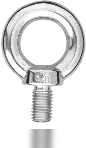 Shiny Silver Round Stainless Steel Lifting Eye Bolt, For Fittings