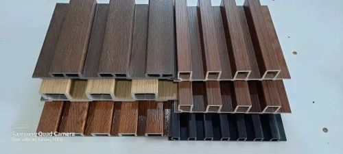 Multi Color Rectangular WPC Fluted Panels