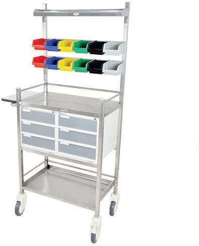 Polished Aluminium Emergency Crash Cart, For Clinics, Hospitals, Feature : Anti Corrosive, Durable