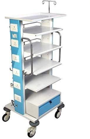 Iron Hospital Monitor Trolley, Feature : Easy Operate, Moveable, Non Breakable, Water Resistant