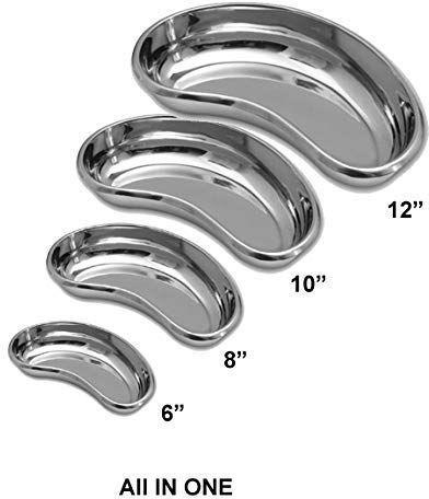 Silver Stainless Steel Kidney Trays, For Surgical Use, Size : 10x10Inch, 12x12Inch, 14x14Inch