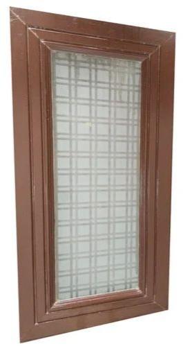 Brown Wooden Designer Kitchen Window