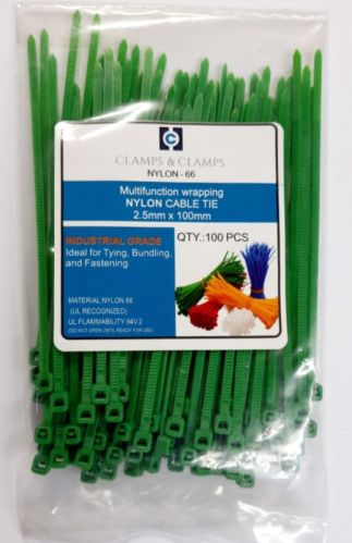 2.5 Mm X 100 Mm - Cable Ties In India - Clamps-N-Clamps