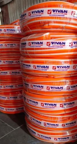 Round PVC Orange Super Virgin Pipe, For Water Supply Industrial Use, Length : 50mtr.