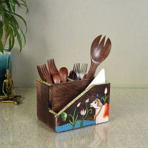 Wooden Cutlery Stand, For Kitchen