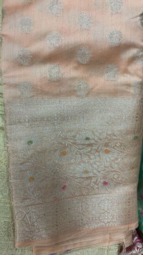 Designer Butidar Multi Colour Border Saree, Feature : Anti Shrink, Anti Wrinkle, Comfortable, Easy To Wash