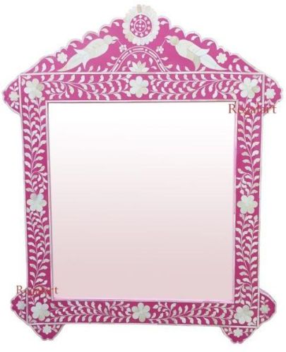 Rectangular Bone Inlay Wall Mirror Frame, Feature : Attractive Design, Fine Finishing, High Quality