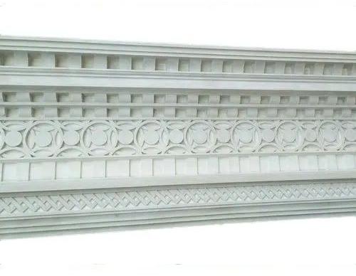 White Polished Decorative GRC Cornices, For Ceiling, Style : Antique