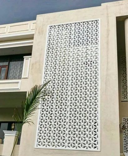 Creamy Polished Decorative GRC Panel, For Construction, Shape : Rectangle