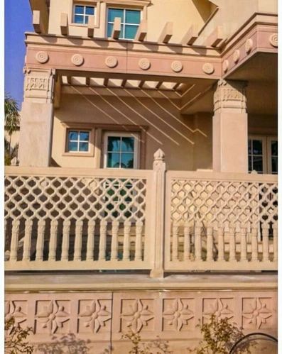 Brown Polished Railing GRC Jali, For Construction, Shape : Rectangle