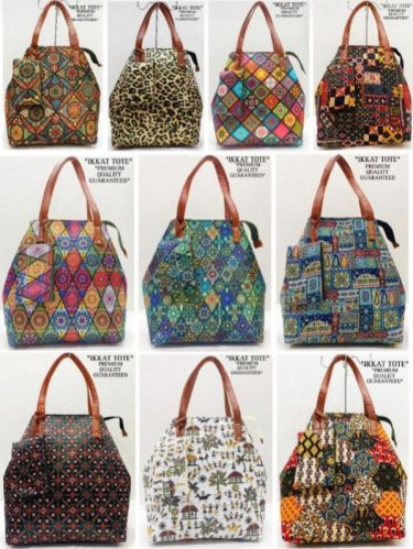 Multicolor Indian Premium Ikkat Tote Bag, For Casual, Style : Fancy