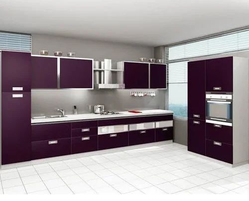 L Shape Laminate Modular Kitchen, For Home, Hotel, Feature : Accurate Dimension, Attractive Designs