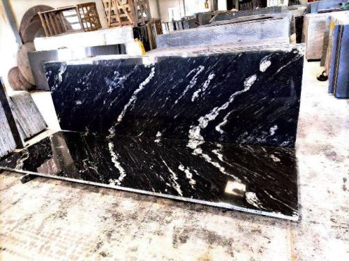 Cosmic Black Granite Slab, For Countertop, Flooring, Hardscaping, Wall Tiles, Size : Multisizes