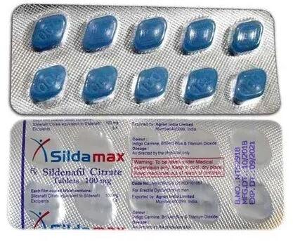 Sildamax 100mg Tablet, Packaging Type : Box