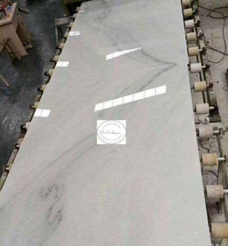 Square Polished Amba White Marble Slab, For Construction, Pattern : Plain