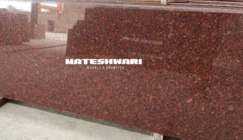 Polished Cherry Red Granite Slab, For Construction, Size : Standard