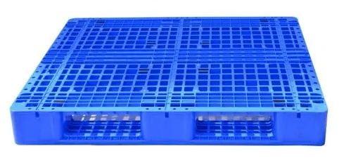 Blue Square Polished Light Duty Plastic Pallets, For Packaging Use, Size : Standard