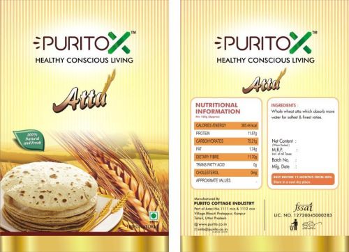 White Purito Organic Wheat Flour, For Cooking, Packaging Type : PP Bag