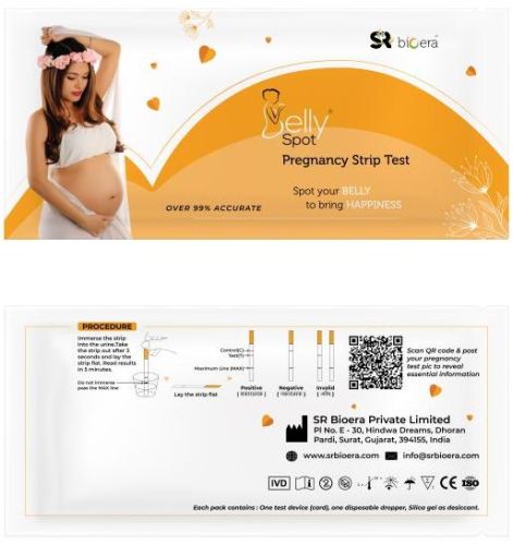 Belly Spot Pregnancy Strip Test, For Clinical, Home Purpose, Hospital