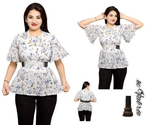 Chiffon Printed Tops, Occasion : Daily Wear